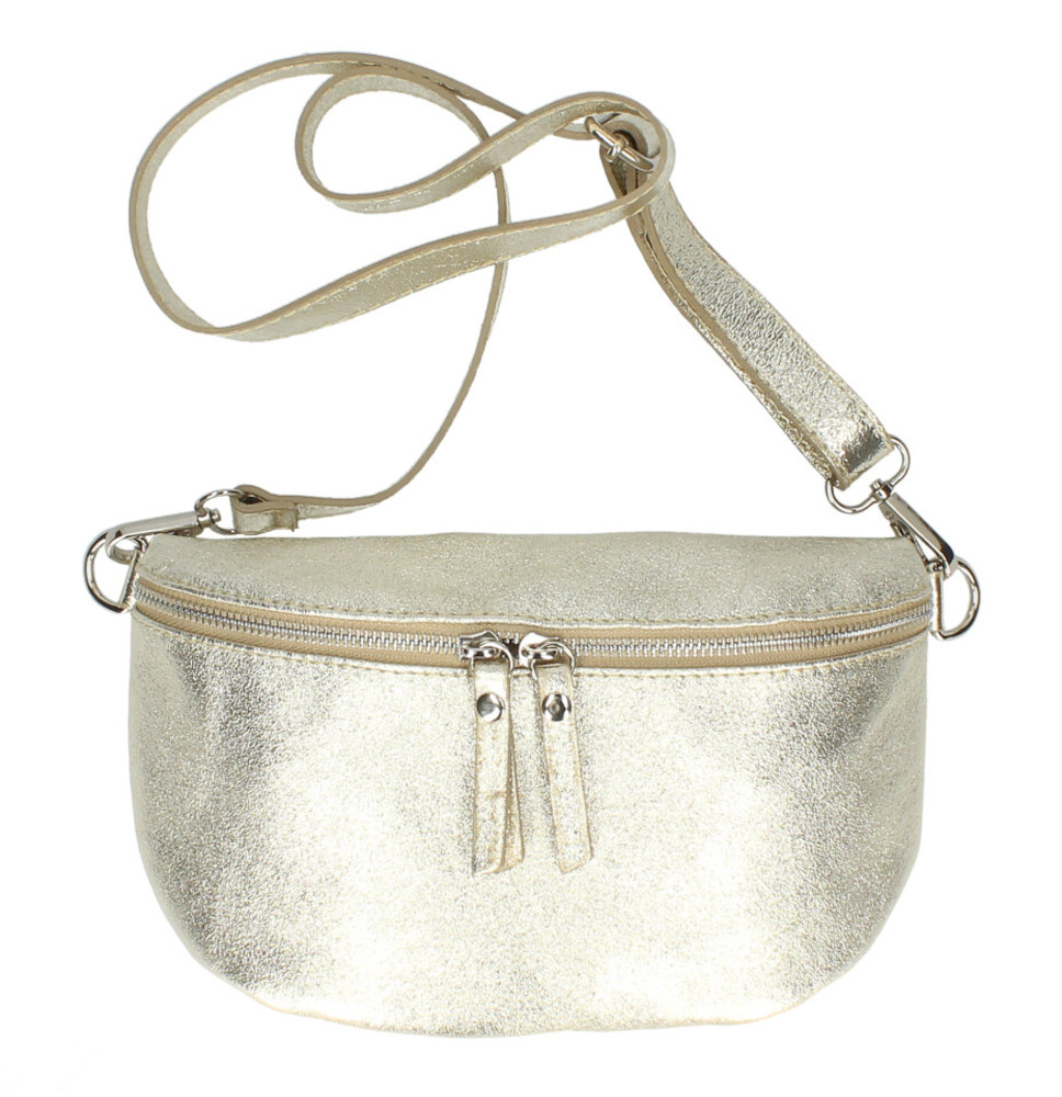 Bőr deréktáska 678 arany Made in Italy