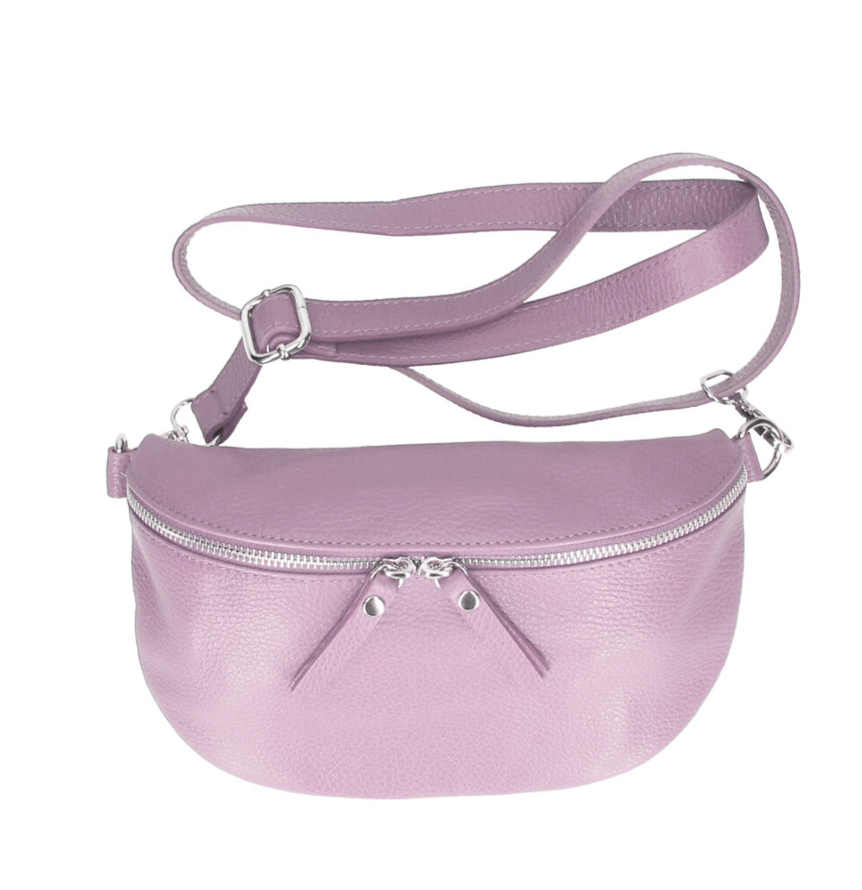 Bőr deréktáska 678 antik rózsaszín Made in Italy