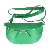 Bőr deréktáska 678 zöld  Made in Italy