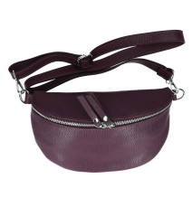 Bőr deréktáska 678 Burgundia Made in Italy