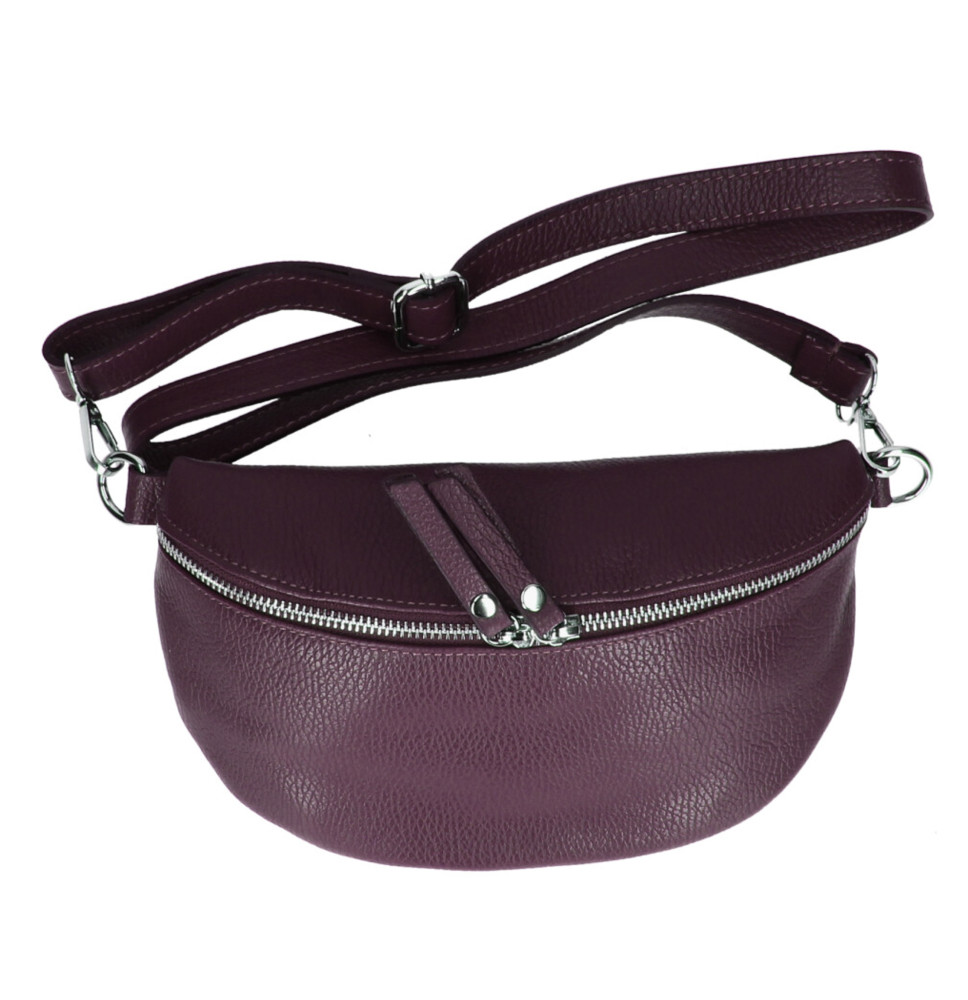 Bőr deréktáska 678 Burgundia Made in Italy