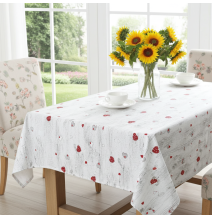 Pamut terítő piros szívek