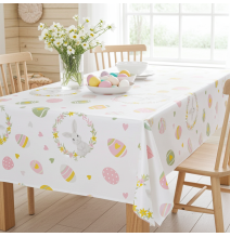 Húsvéti pamut terítő Nyuszi és tojás