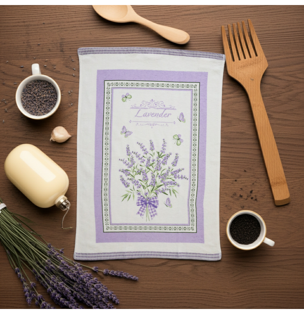 Pamut dekoratív kendő Levendula 50x70 cm