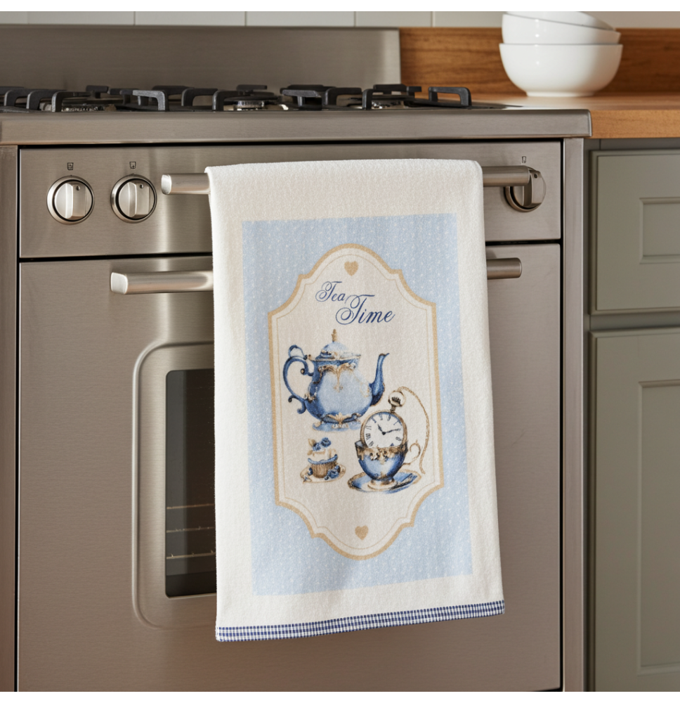 Pamut törölköző Tea Time 50x70 cm