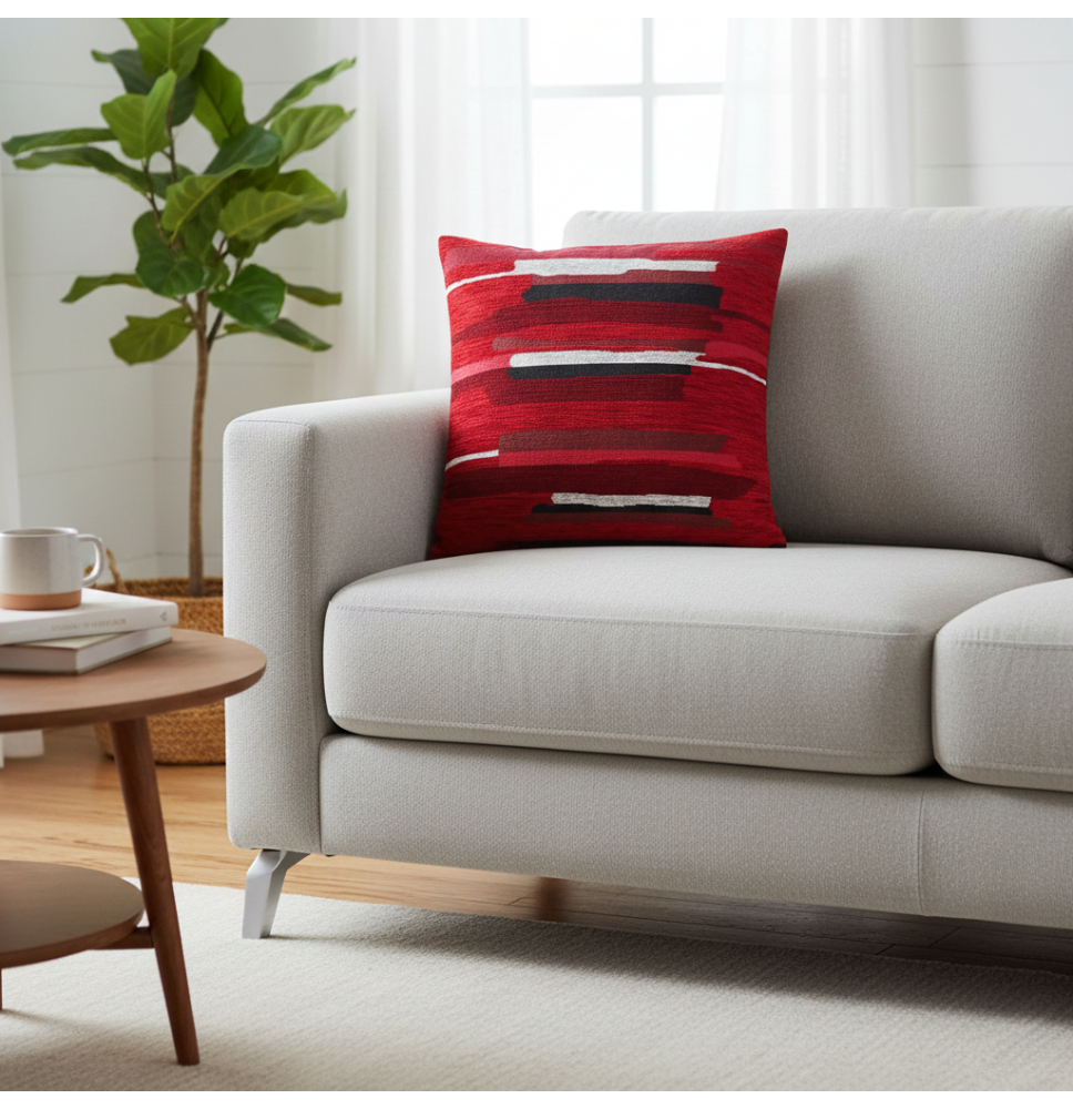 Párnahuzat gobelin Fuji bordeaux Chenille IT122