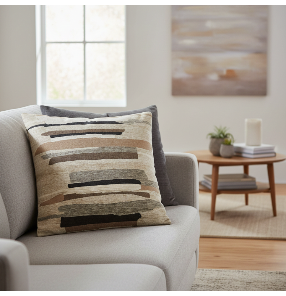 Párnahuzat gobelin Fuji bézs Chenille IT122