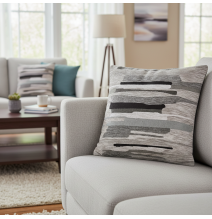 Párnahuzat gobelin Fuji szürke Chenille IT122