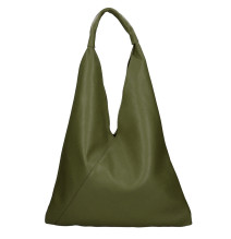 Női bőr válltáska 155 katonai zöld Made in Italy