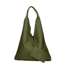 Női bőr válltáska 155 katonai zöld Made in Italy