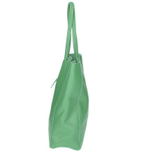 Bőrbevásárló kézitáska 396 zöld Készült Olaszországban