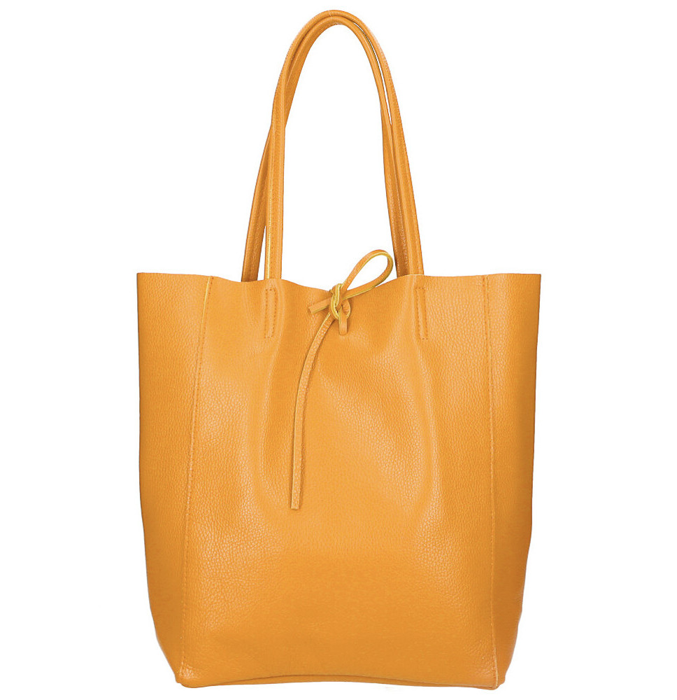 Bőr vásárló kézitáska 396 narancs MADE IN ITALY