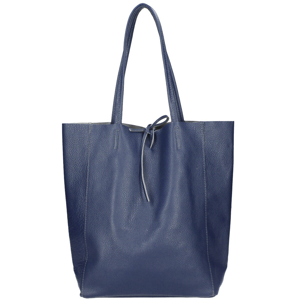 Bőr vásárló kézitáska 396 jeans Made in Italy