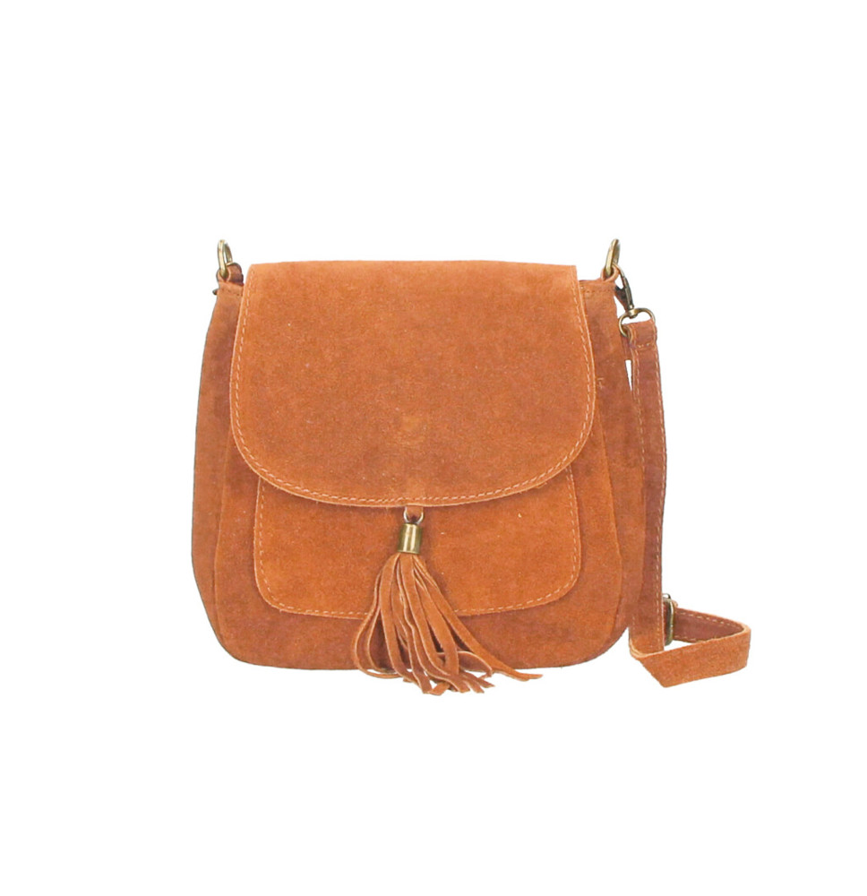Bőr válltáska 1147 narancs