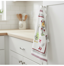 Pamut dekoratív kendő Libák 50x70 cm