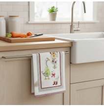 Pamut dekoratív kendő Libák 50x70 cm