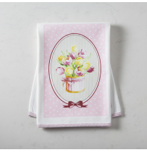 Pamut dekoratív kendő Virágok 50x70 cm