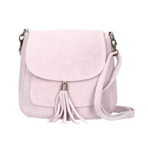 Bőr válltáska 1147 púderrózsaszín