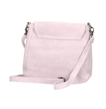 Bőr válltáska 1147 púderrózsaszín