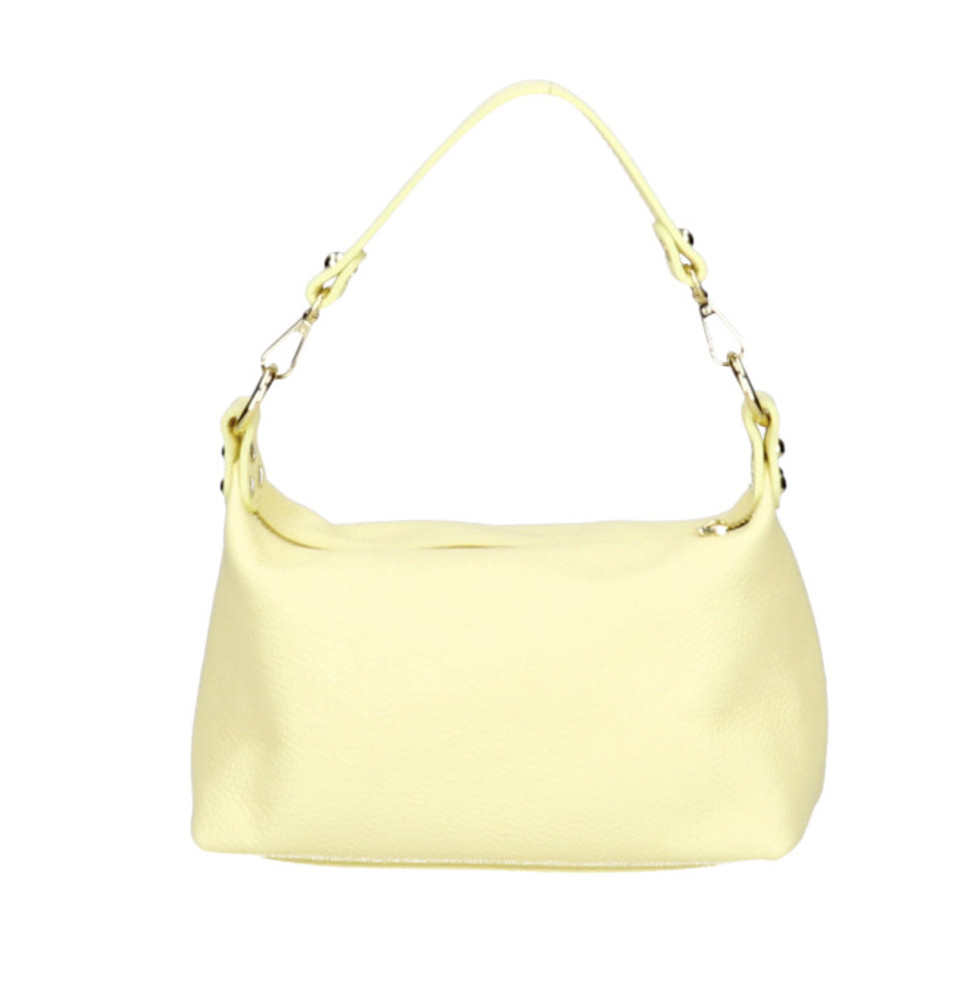 Női bőr kézitáska 170 citromsárga Made in Italy