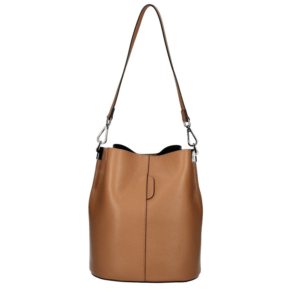 Bőr kézitáska 401 Made in Italy konyak