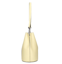 Bőr kézitáska 401 citromsárga Made in Italy