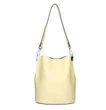 Bőr kézitáska 401 citromsárga Made in Italy