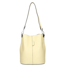 Bőr kézitáska 401 citromsárga Made in Italy