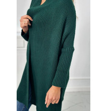 Női pulóver denevér típusú ujjakkal MI2019-13 zöld
