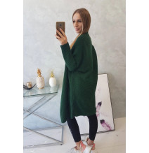 Női pulóver denevér típusú ujjakkal MI2019-13 zöld