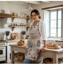 Kötény bézs patchwork