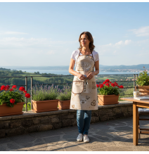 Kötény bézs szív, 65x76 cm MADE IN ITALY