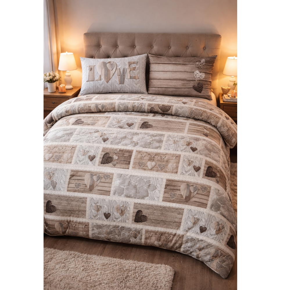 Pamut ágynemű MIG002SH Shabby Love bézs Made In Italy