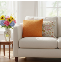 Párnahuzat Intreccio Jacquard Chenille tégla