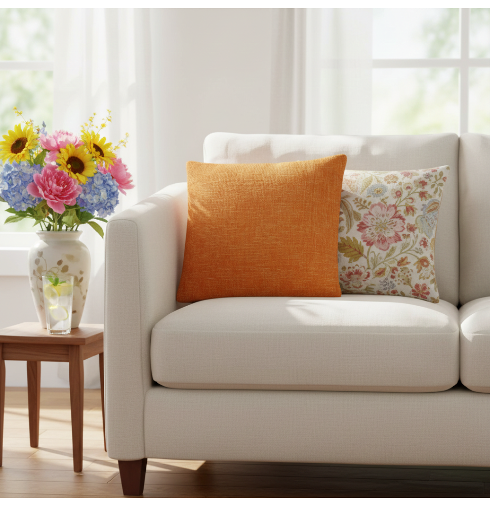 Párnahuzat Intreccio Jacquard Chenille tégla