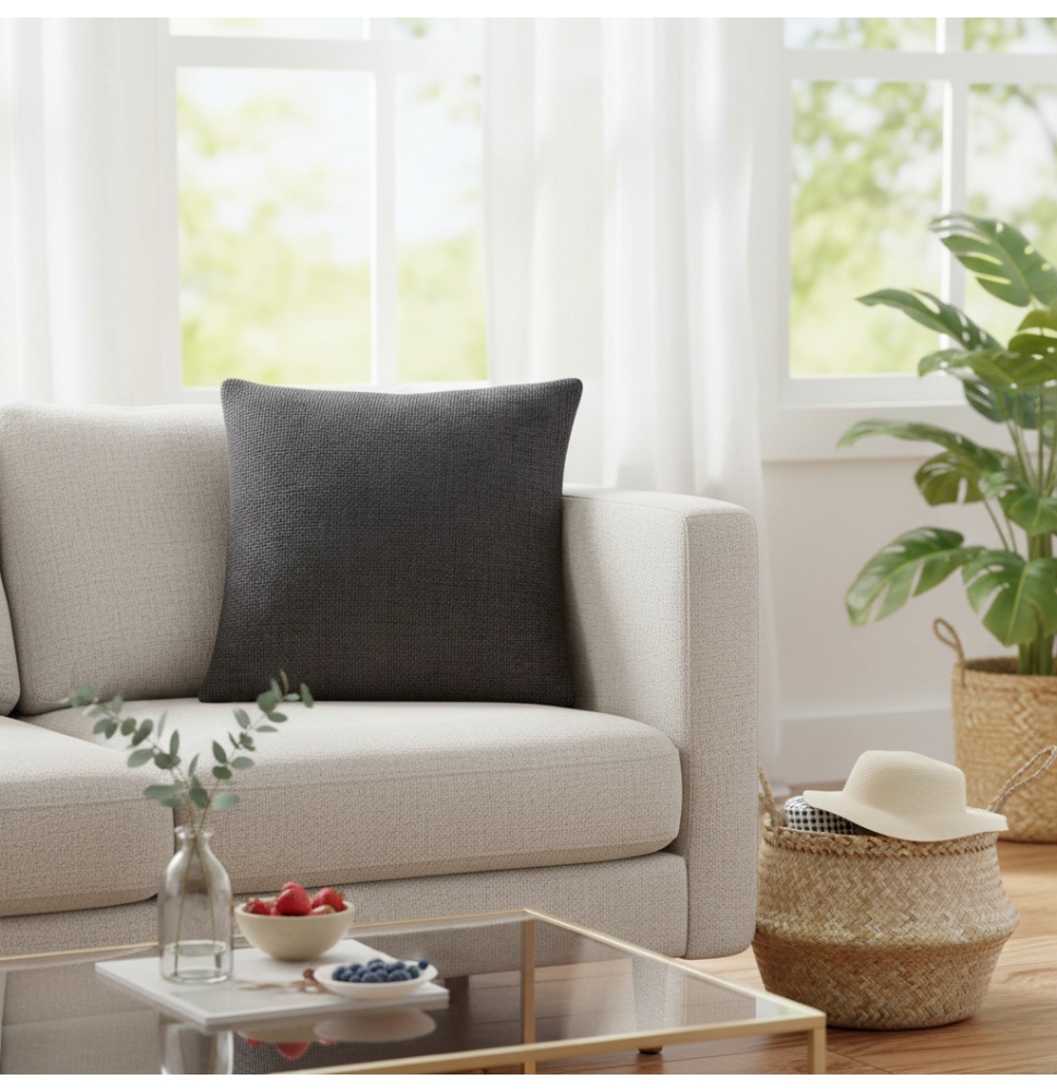 Párnahuzat Intreccio Jacquard Chenille fekete