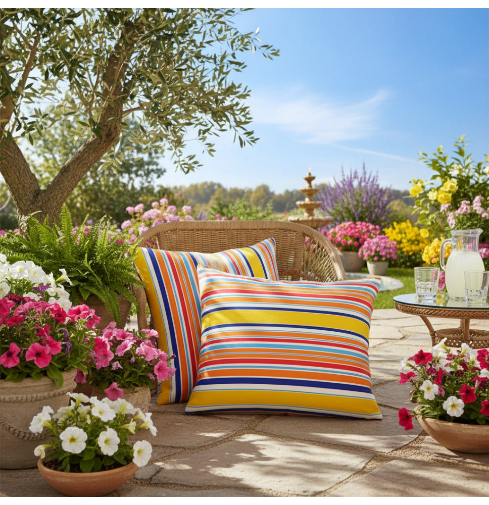 Párnahuzat Színes csíkok