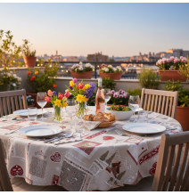 Kerek terítő Vidéki táj