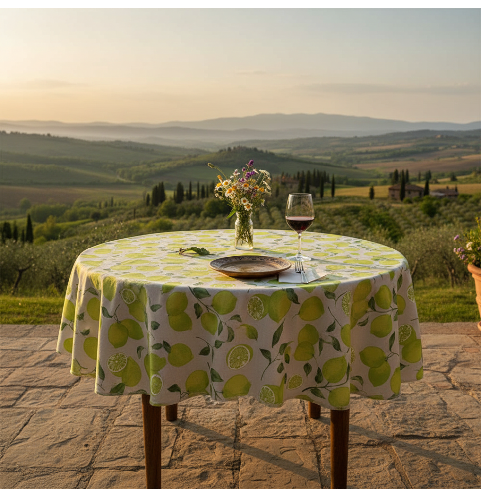 Kerek terítő Citromok