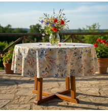 Kerek terítő réti virágok nyár