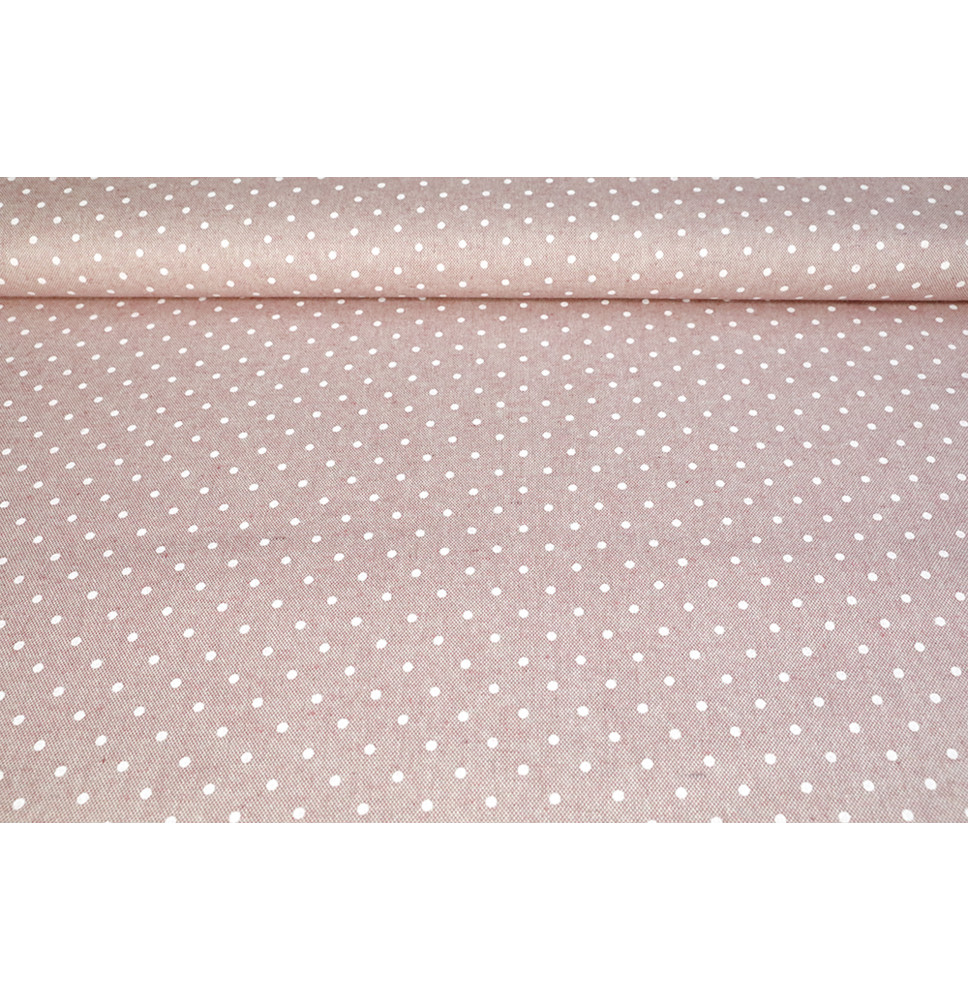 Dekoratív anyagból készült mini fehér virágok rózsaszín alapon