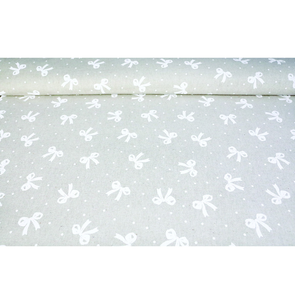 Dekoratív szövet Íjak bézs színben