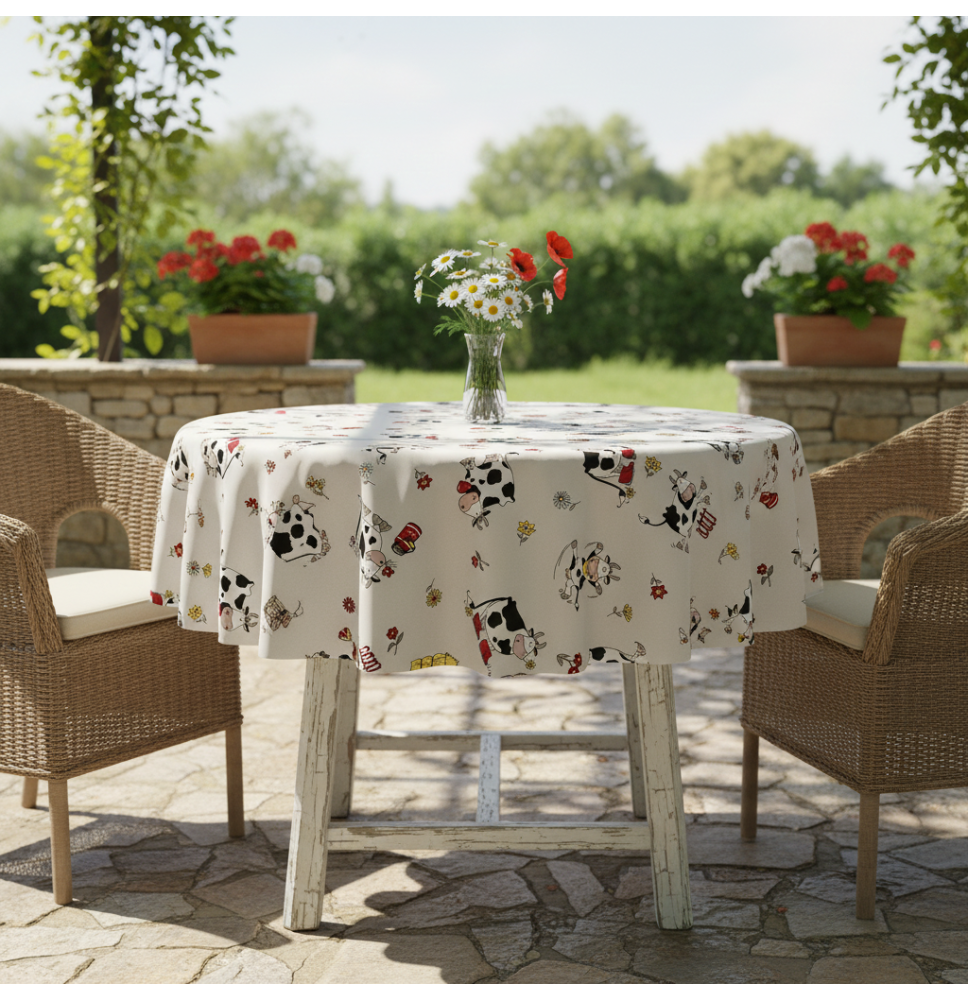 Kerek terítő Boldog tehenek