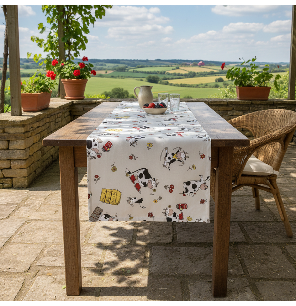 Asztali futó Boldog tehenek