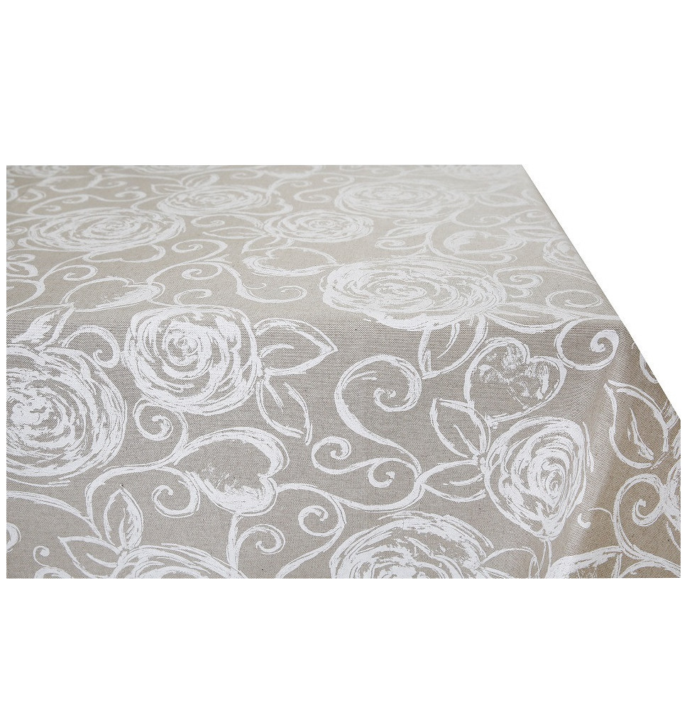 Terítő fehér peonies MADE IN ITALY