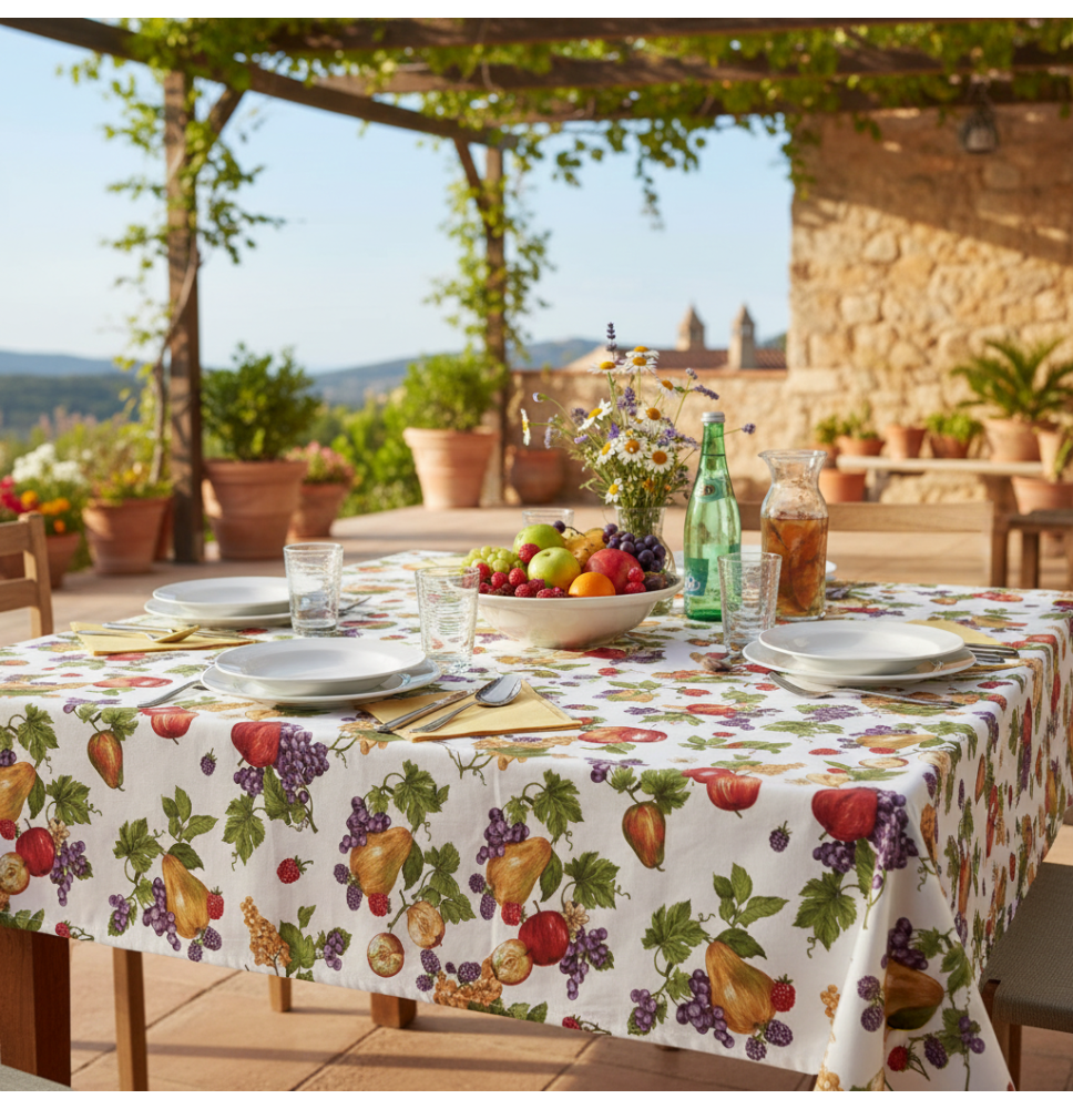 Pamut terítő gyümölcs