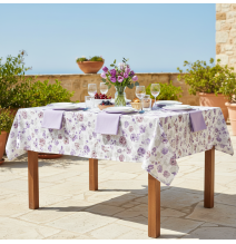 Pamut terítő Lila virágok