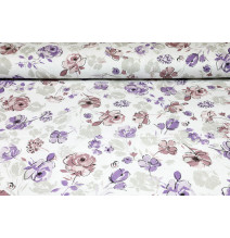 Kerek terítő Lila virágok