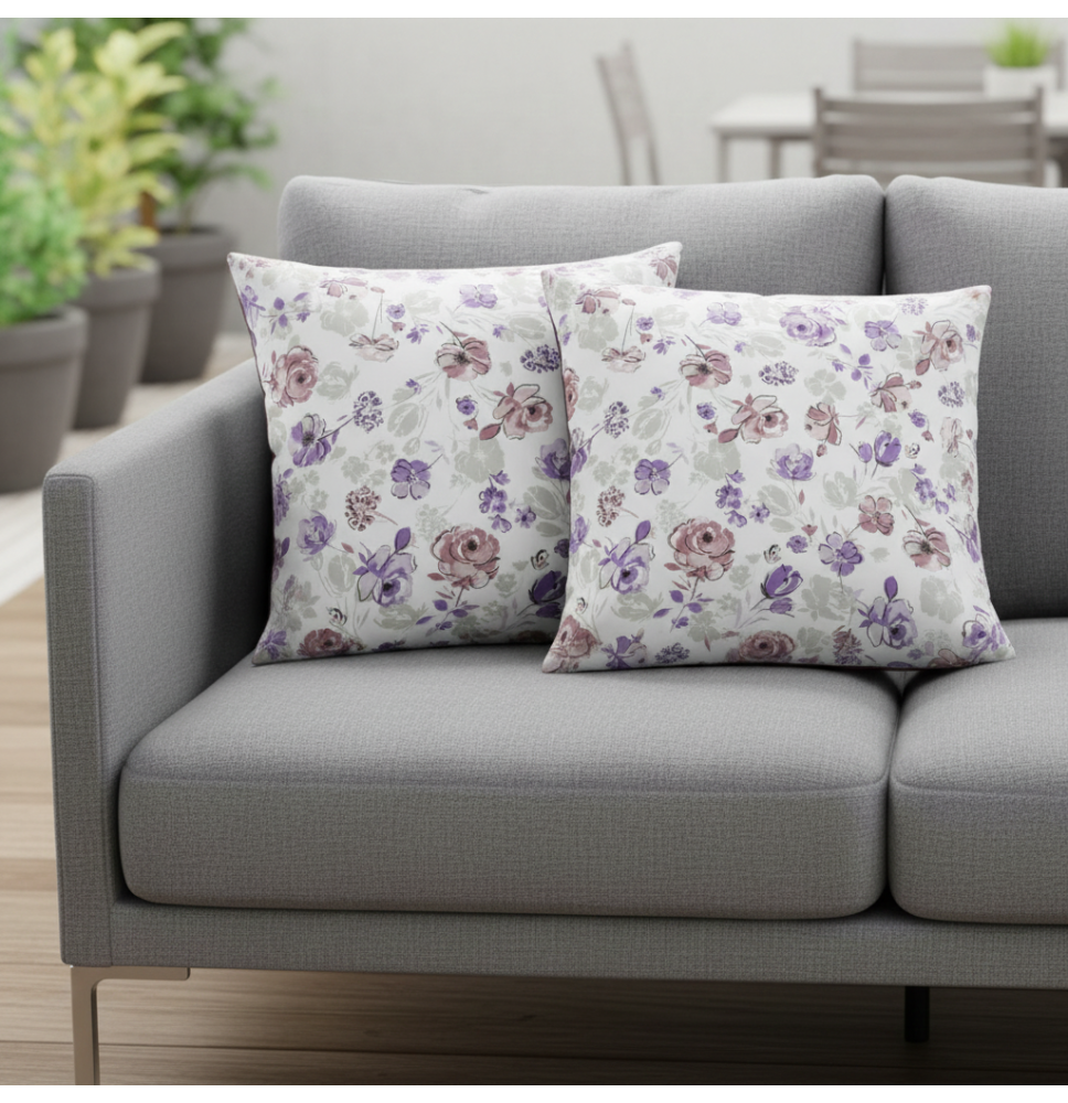 Párnahuzat Lila virágok