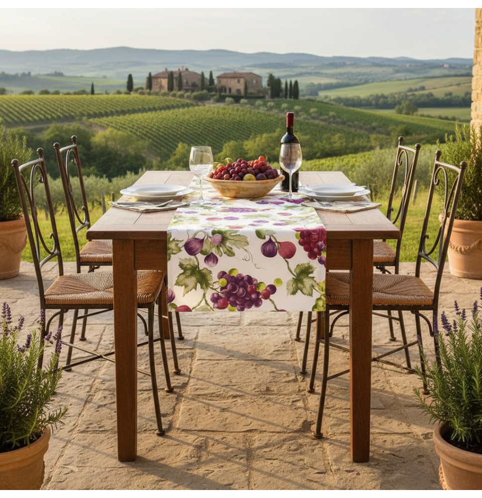 Asztali futó szőlő és füge